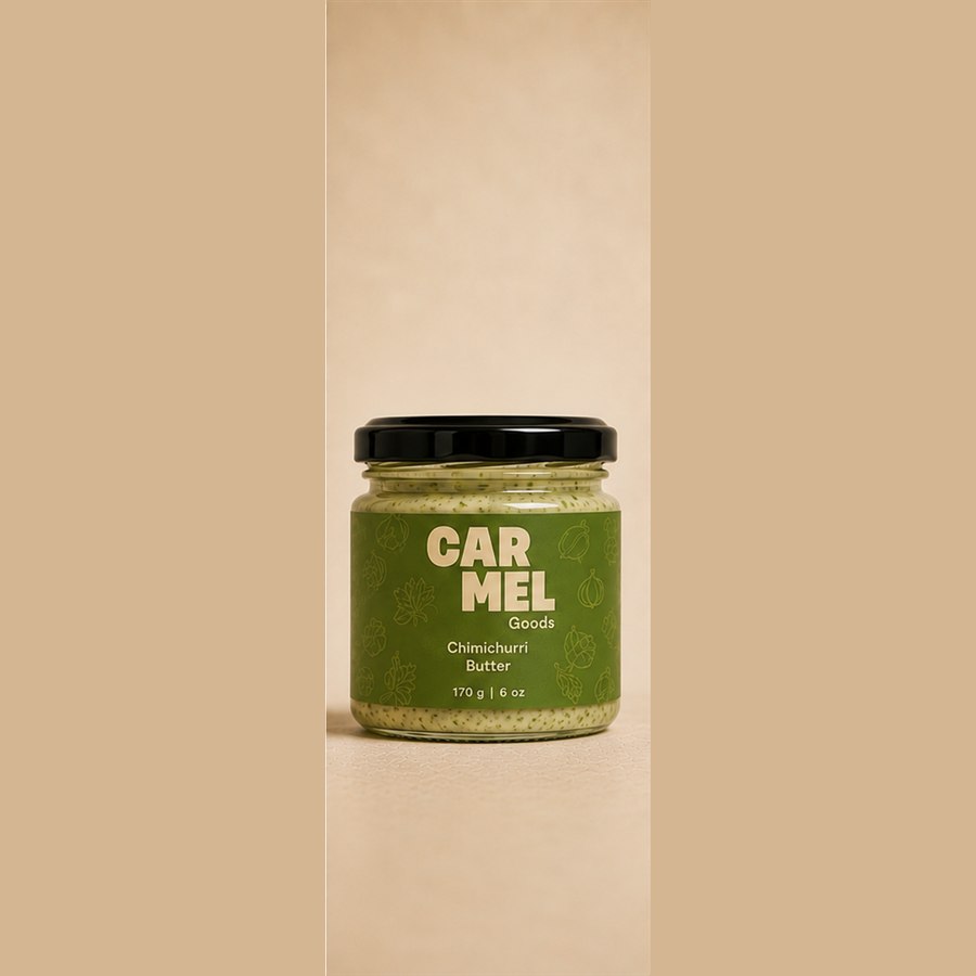 Jar of CARMEL Goods Chimichurri Butter